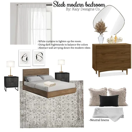 Sleek modern bedroom Interior Design Mood Board by Kaly on Style Sourcebook