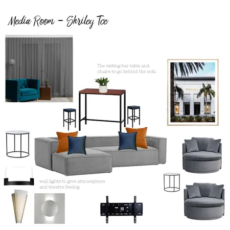 Media Room - Shirley Tce Interior Design Mood Board by katehunter on Style Sourcebook