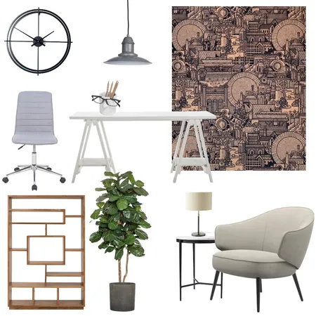 Home office Interior Design Mood Board by Cinnamon Space Designs on Style Sourcebook