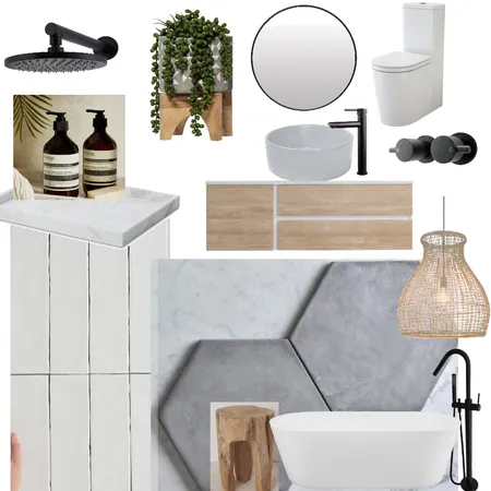 Ourimbah - Main Bathroom Interior Design Mood Board by emma. on Style Sourcebook