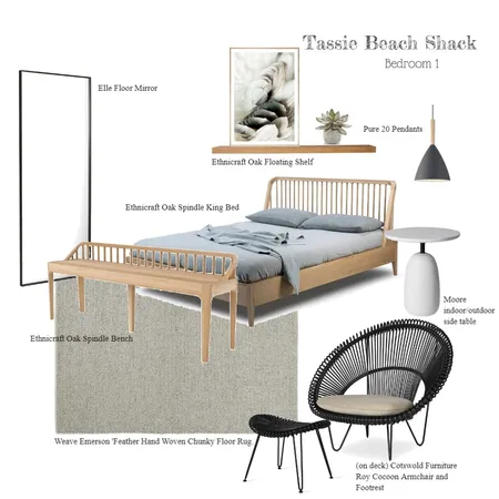 Cremorne Shack Bedroom 1 Interior Design Mood Board by decodesign on Style Sourcebook