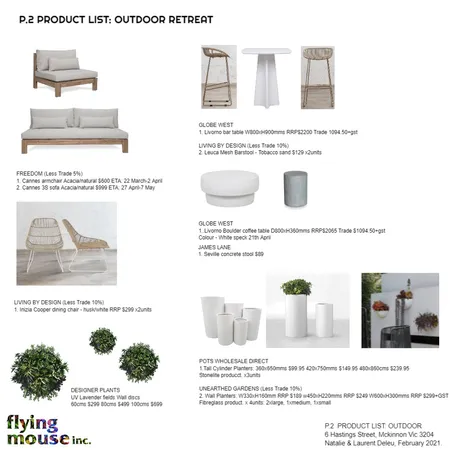 P.2 Deleu- Outdoor product list Interior Design Mood Board by Flyingmouse inc on Style Sourcebook