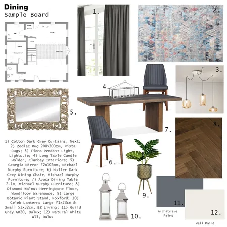 Dining Sample Board Interior Design Mood Board by LisaHarrington on Style Sourcebook