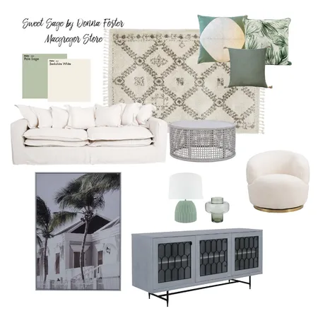 Sweet Sage by Donna Foster Macgregor Store Interior Design Mood Board by Oz Design Macgregor Store on Style Sourcebook