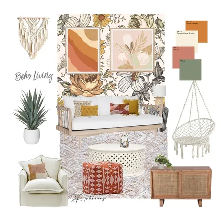 Boho Living Interior Design Mood Board by SR Interiors on Style Sourcebook