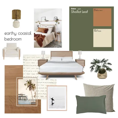 Earthy Coastal Bedroom Interior Design Mood Board by Renee on Style Sourcebook