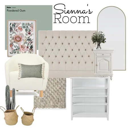 Sienna's Bedroom Concept 2 Interior Design Mood Board by Dominelli Design on Style Sourcebook