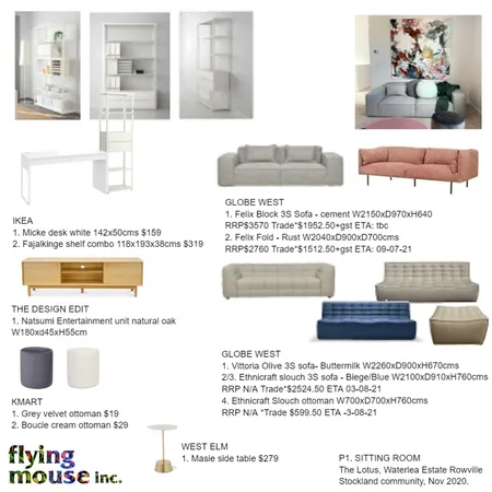 Sara- Sitting room Interior Design Mood Board by Flyingmouse inc on Style Sourcebook