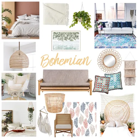 bohemian Interior Design Mood Board by jenniferli1099 on Style Sourcebook