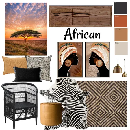 African Interior Design Mood Board by KCN Designs on Style Sourcebook