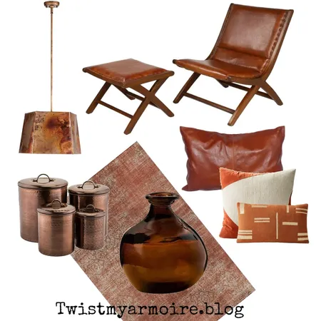 Cognac Interior Design Mood Board by Twist My Armoire on Style Sourcebook