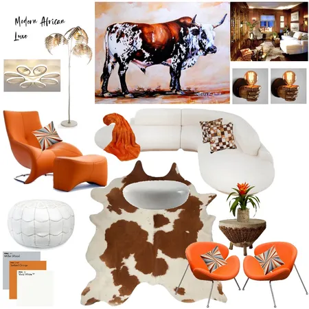 Modern African Luxe Interior Design Mood Board by Khosmo on Style Sourcebook