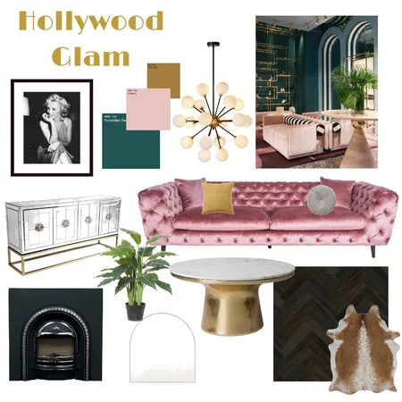 Hollywood glam Interior Design Mood Board by Wunder Interiors on Style Sourcebook