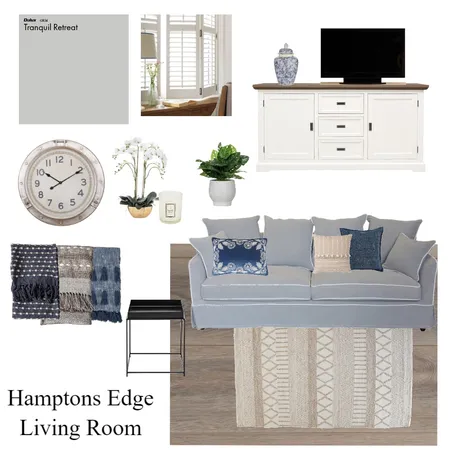 Hamptons Edge - Living Room Interior Design Mood Board by Deb Davies on Style Sourcebook