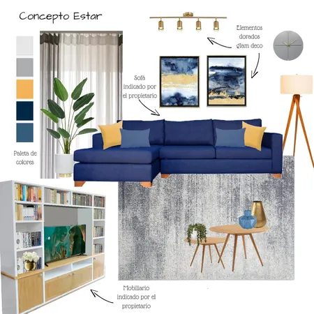 Estar Interior Design Mood Board by clauconejero on Style Sourcebook