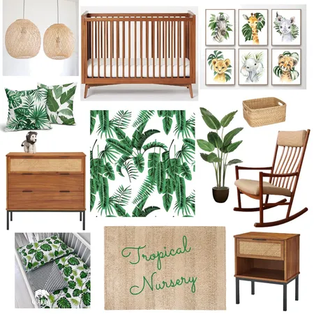 Tropical Nursery Interior Design Mood Board by S. I. Designs on Style Sourcebook