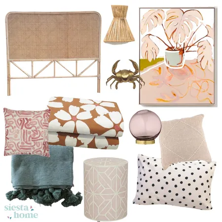 Boho Bedroom Interior Design Mood Board by Siesta Home on Style Sourcebook