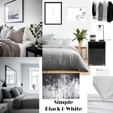 Simple Black and White Interior Design Mood Board by inkainside on Style Sourcebook