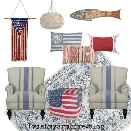 Flag Room Interior Design Mood Board by Twist My Armoire on Style Sourcebook