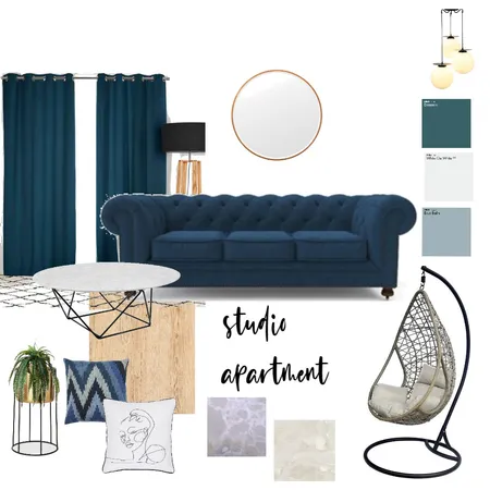 studio apartment Interior Design Mood Board by preksha on Style Sourcebook