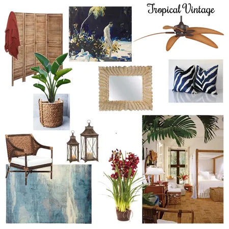 Tropical Vintage Interior Design Mood Board by SuniDesign on Style Sourcebook