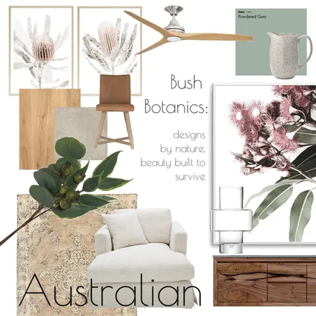 Bush Botanics Interior Design Mood Board by Vicki Doidge Designs on Style Sourcebook