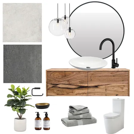 Contemporary Powder Room Interior Design Mood Board by AHJ Interior Design on Style Sourcebook