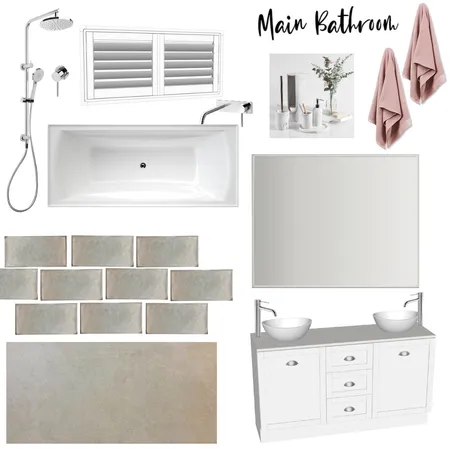 MAIN BATHROOM Interior Design Mood Board by MADDYANN on Style Sourcebook