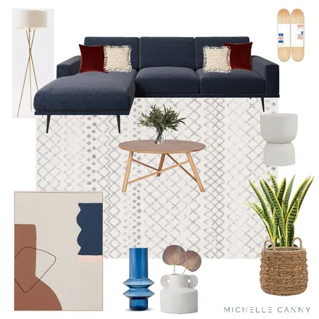 Mid Century Modern Contemporary Living Area Interior Design Mood Board by Michelle Canny Interiors on Style Sourcebook