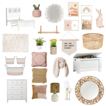 Girls room Interior Design Mood Board by Raquel Sobek on Style Sourcebook