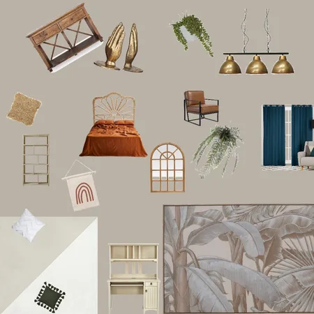 bohoish bedroom Interior Design Mood Board by SparkleDiva on Style Sourcebook