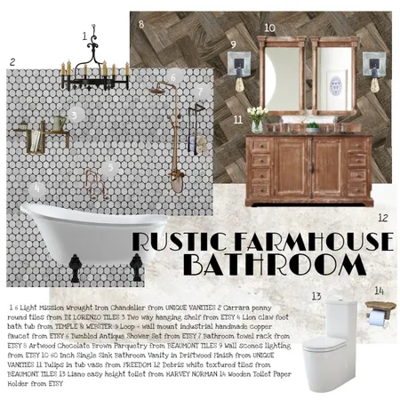 SAMPLE BOARD - BATHROOM - FARM Interior Design Mood Board by Yujin Lee on Style Sourcebook