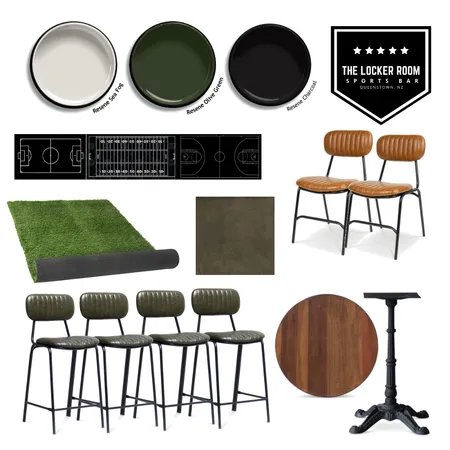 The Locker Room Sports Bar Interior Design Mood Board by Casady on Style Sourcebook