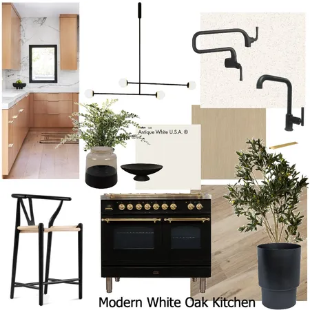 Modern White Oak Kitchen Interior Design Mood Board by carolynstevenhaagen on Style Sourcebook