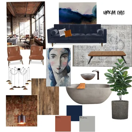 Urban Chic Interior Design Mood Board by KristinaK on Style Sourcebook