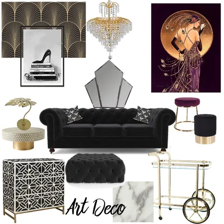 Art Deco Interior Design Mood Board by Lace Mendes on Style Sourcebook