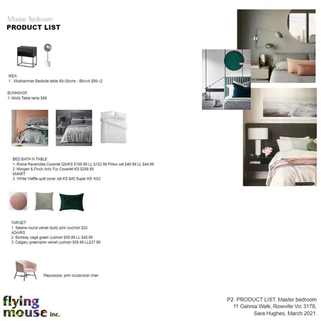 Sara- P2. Master bedroom Interior Design Mood Board by Flyingmouse inc on Style Sourcebook