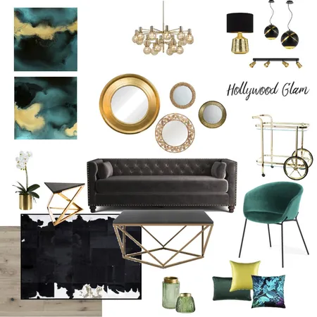 Hollywood Glam Interior Design Mood Board by Sabina on Style Sourcebook