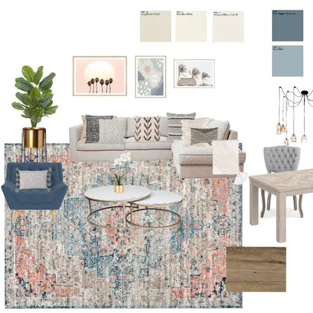 Option 1 Cool Blues Interior Design Mood Board by kristitokar on Style Sourcebook