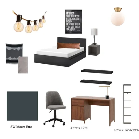 Tim/Jana son bedroom Interior Design Mood Board by LC Design Co. on Style Sourcebook