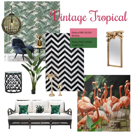 Vintage Tropical Interior Design Mood Board by Catherine Hamilton on Style Sourcebook