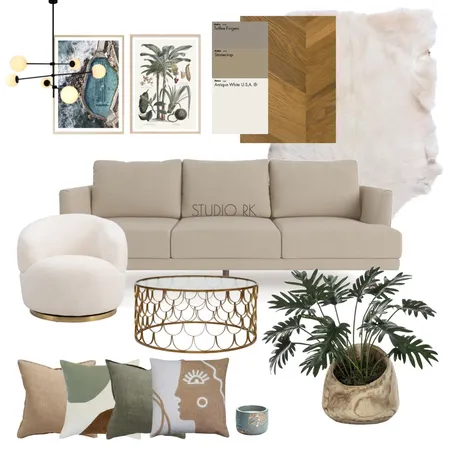 Living Room Interior Design Mood Board by Studio RK on Style Sourcebook