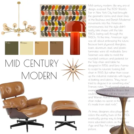 Mid Century Mod Interior Design Mood Board by Rita Aleman on Style Sourcebook