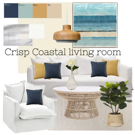 Crisp Coastal living room Interior Design Mood Board by Annemarie de Vries on Style Sourcebook