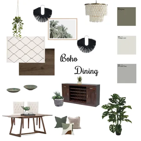 Boho Dining Interior Design Mood Board by Danalyn on Style Sourcebook