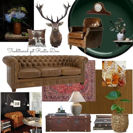 Traditional Rustic Den 4 Interior Design Mood Board by juleslove on Style Sourcebook