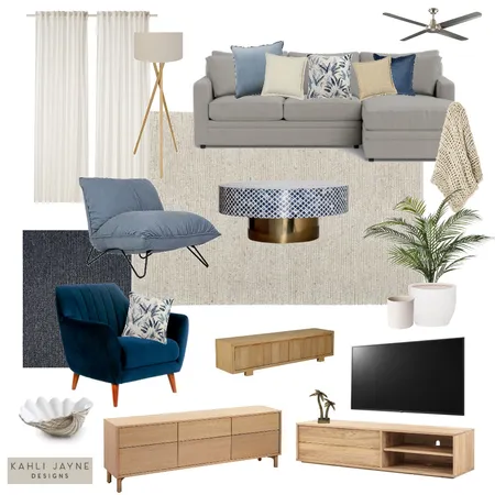 Hamptons Coastal Rumpus Room Interior Design Mood Board by Kahli Jayne Designs on Style Sourcebook