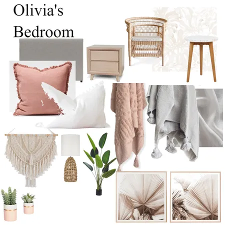 Olivia's Bedroom Interior Design Mood Board by amelia.beaumont on Style Sourcebook