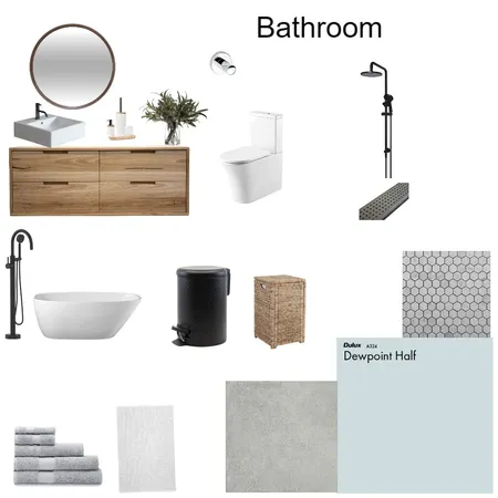 Blue Mood Bathroom Interior Design Mood Board by Mak on Style Sourcebook