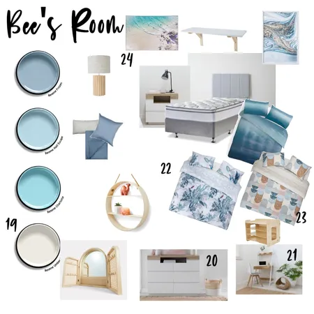 Bee's Room with numbers 2 Interior Design Mood Board by campionvicki on Style Sourcebook